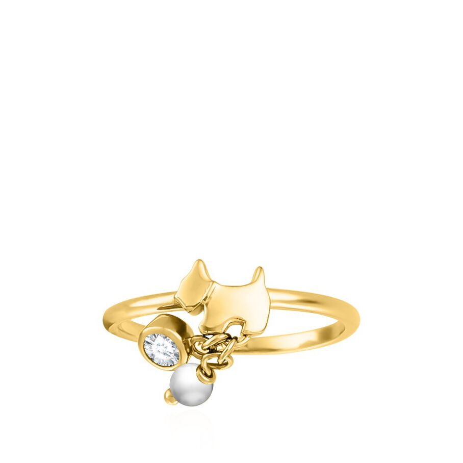 Bague fine SCOTS - Cristal / Doré - Bagues  | Agatha