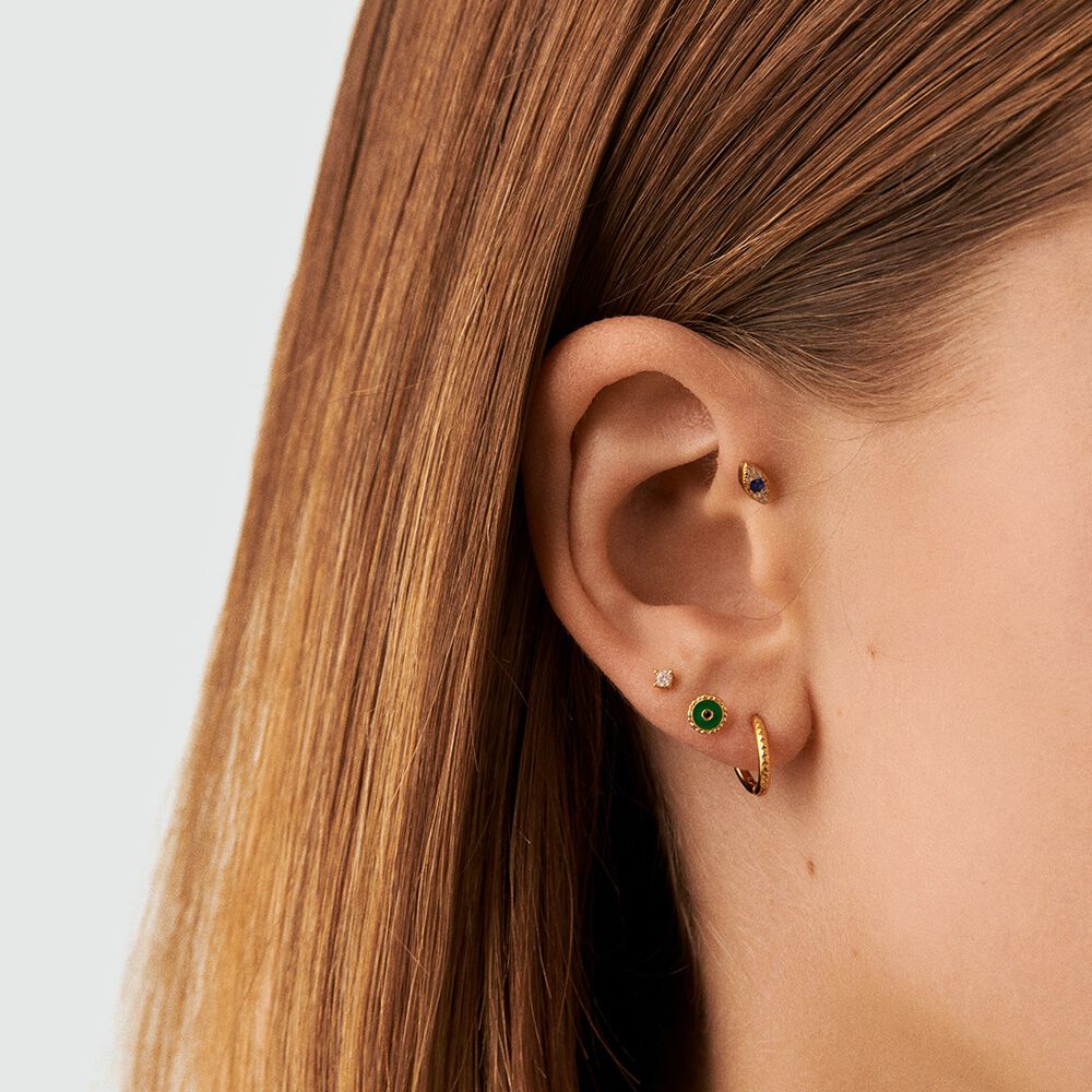 Piercing puce MIX& MATCH - Vert / Doré - Piercings  | Agatha