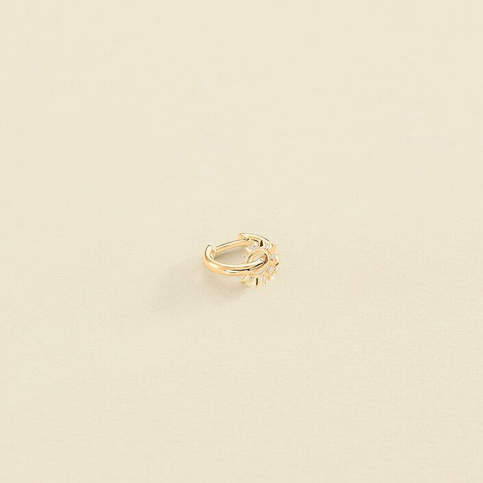 Piercing créole SUNSHINE - Cristal / Doré - Piercings  | Agatha