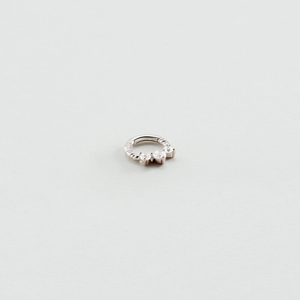 Piercing cr&eacute;ole MIX & MATCH - Cristal / Argent&eacute; - Piercing H&eacute;lix & Tragus  | Agatha