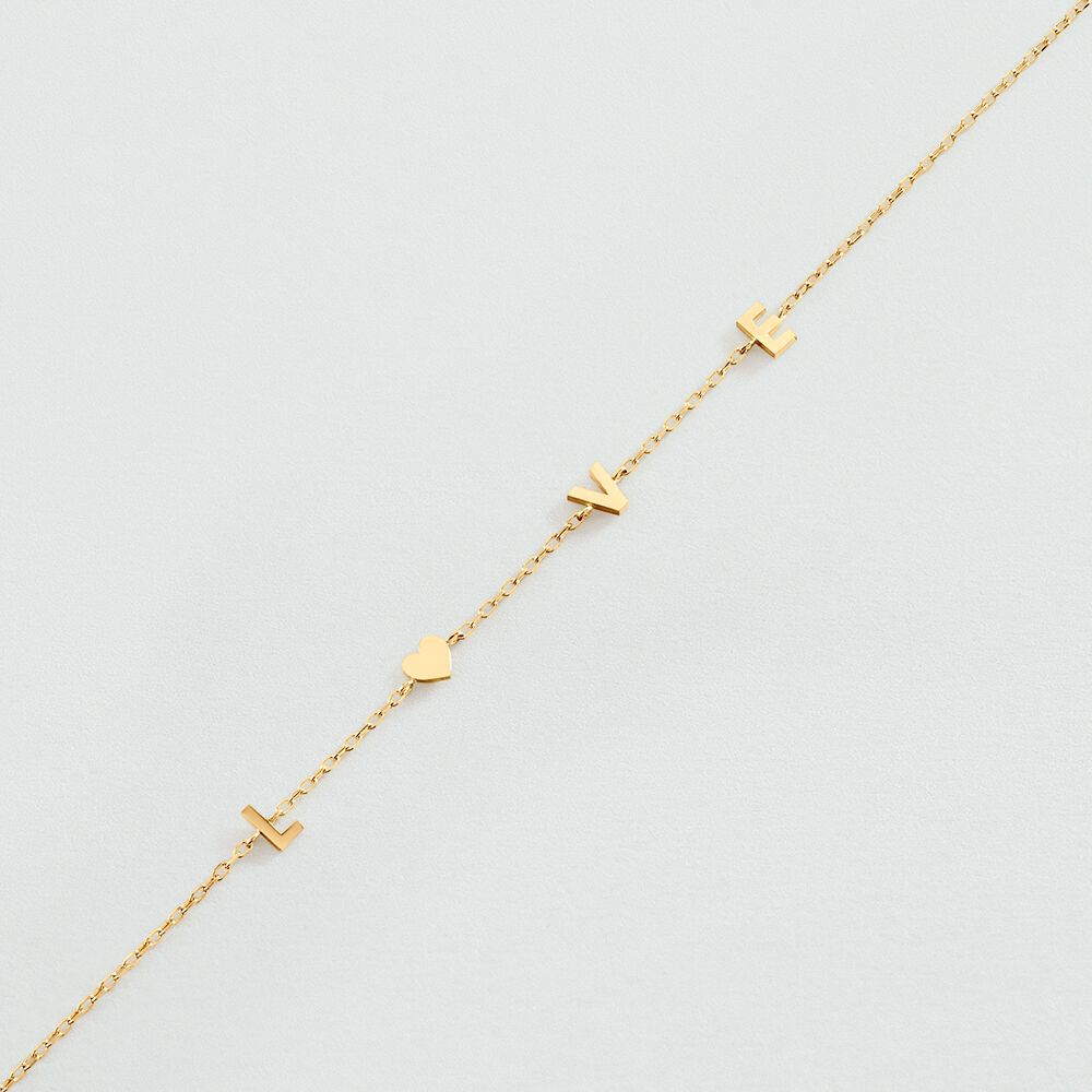 Bracelet souple WITH LOVE - Doré - Bracelets fantaisie  | Agatha