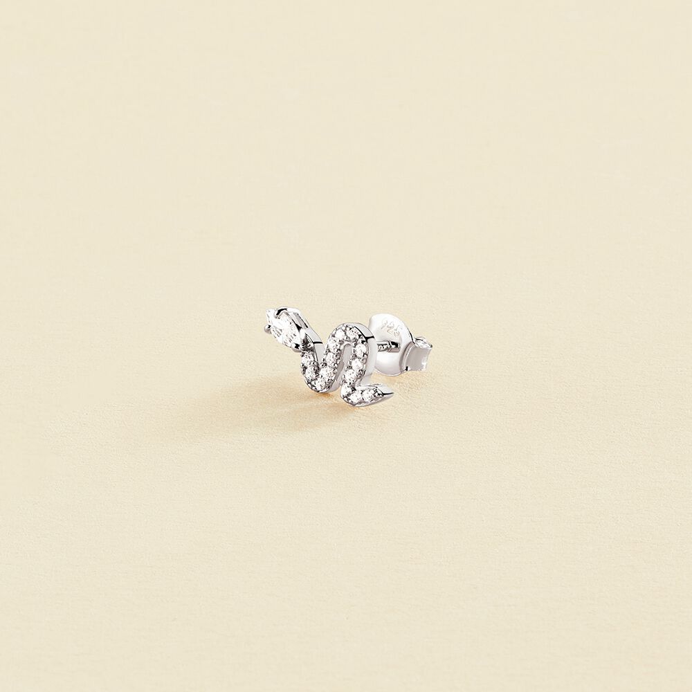 Piercing puce SNAKY - Cristal / Argenté - Piercings  | Agatha