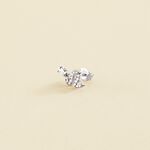 Piercing puce SNAKY - Cristal / Argenté - Piercings  | Agatha