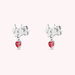 Boucles d'oreilles puces LOVESCOT - Rouge / Argenté - Boucles d'oreilles puces  | Agatha