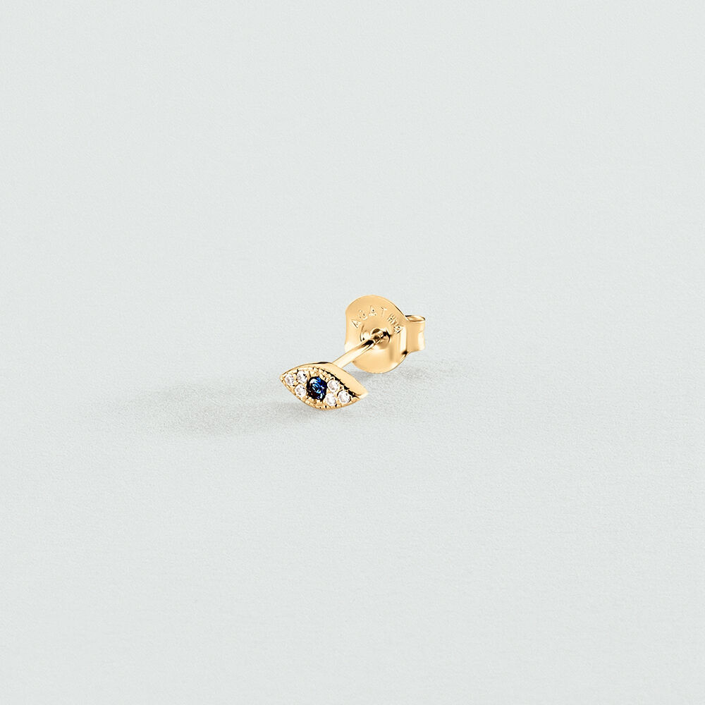Piercing puce AZUL - Bleu / Doré - Piercings  | Agatha