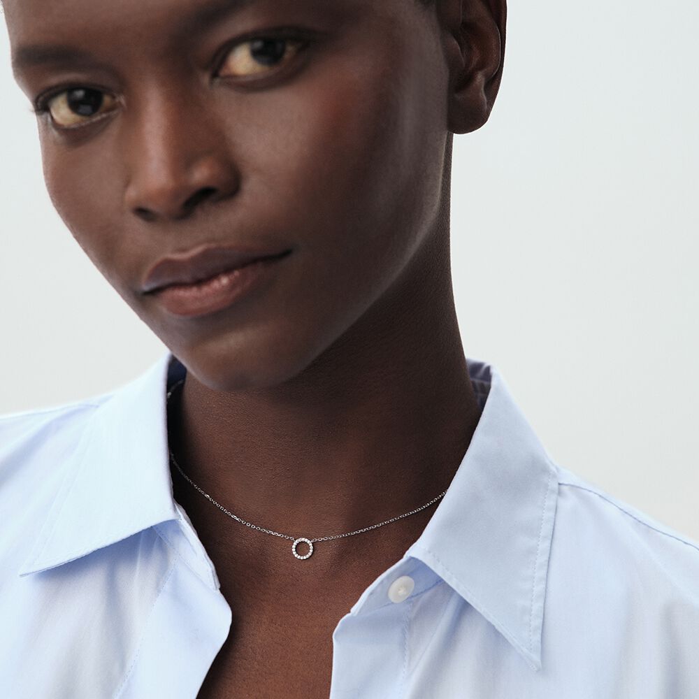 Collier ras du cou RONDOU - Cristal / Argent&eacute; - Colliers fantaisie  | Agatha