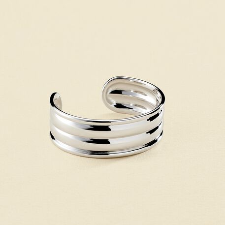 Manchette 1960 - Argenté - Bracelets  | Agatha