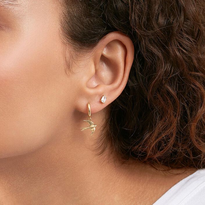 Piercing puce EMERALD - Cristal / Doré - Piercings  | Agatha