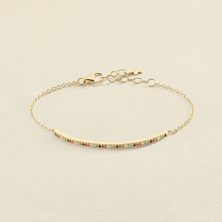 Bracelet souple RAINBOW - Multicolore / Doré