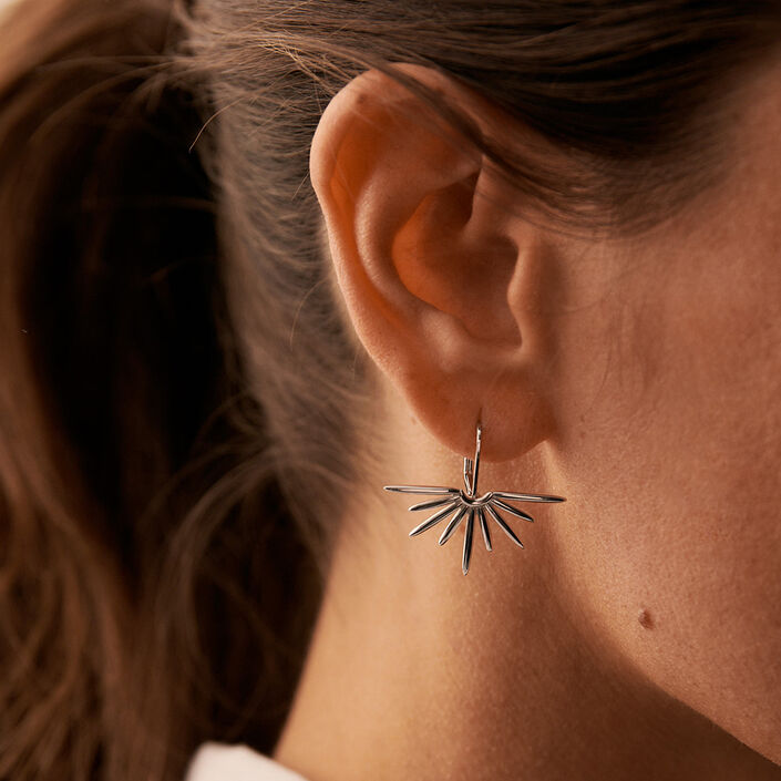 Boucles d'oreilles pendantes RADIEUX - Argenté - Boucles d'oreilles  | Agatha