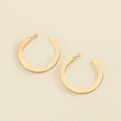 Créoles LINES - Doré - Boucles d'oreilles  | Agatha