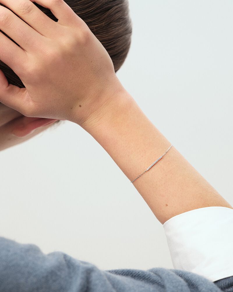 Bracelet souple BARSHINE - Cristal / Argenté - Bracelets fantaisie  | Agatha Bracelet souple BARSHINE - Cristal / Argenté - Bracelets fantaisie  | Agatha