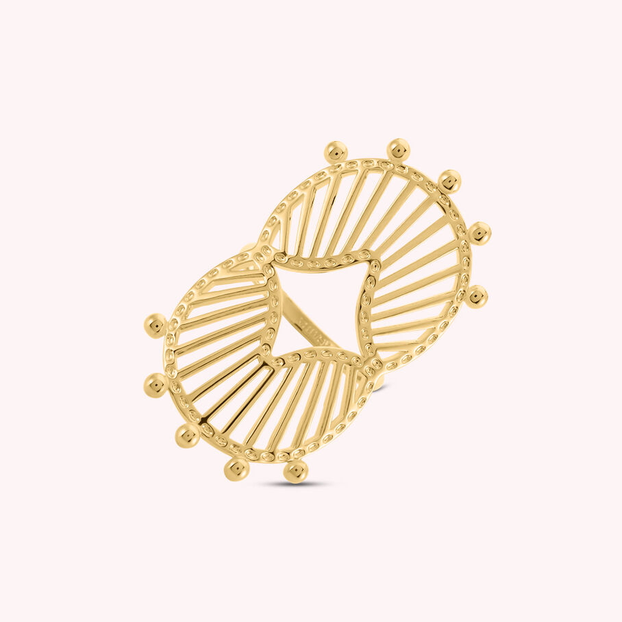 Bague large BOHEMIAN - Doré - Bagues  | Agatha