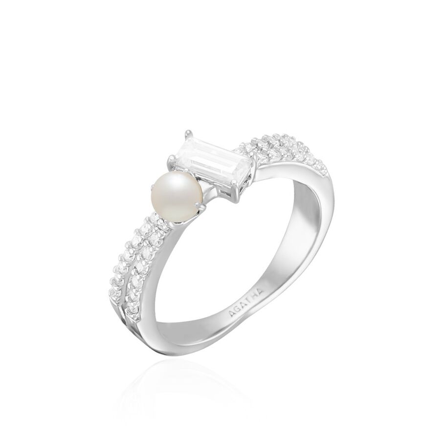 Bague fine GIOIA - Cristal / Argenté - Bagues  | Agatha