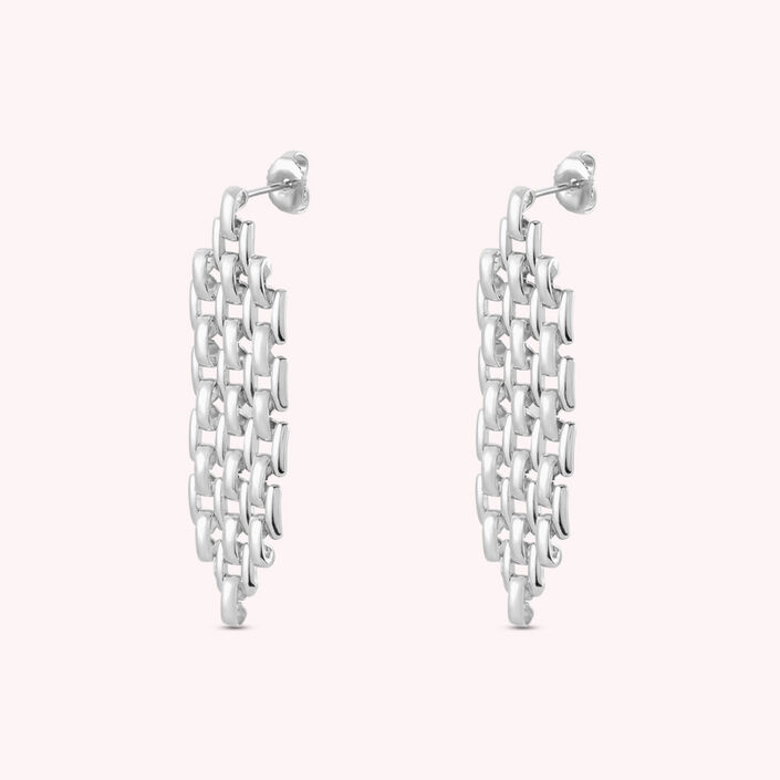 Boucles d'oreilles pendantes MINUIT - Argenté - Boucles d'oreilles  | Agatha