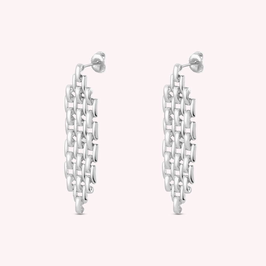 Boucles d'oreilles pendantes MINUIT - Argenté - Boucles d'oreilles  | Agatha