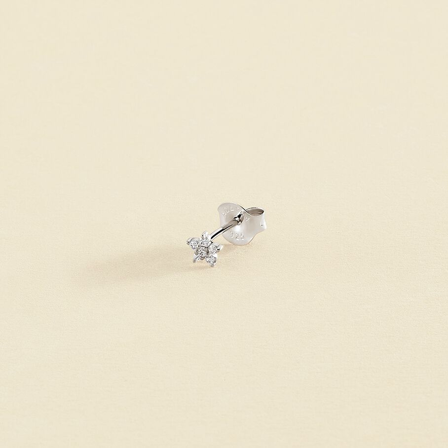 Piercing puce FLOR6 - Cristal / Argenté - Piercings  | Agatha