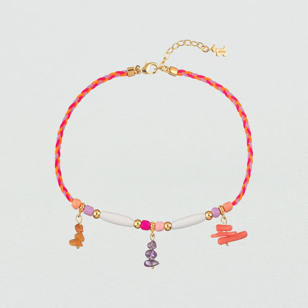 Chaîne de cheville RODEO - Multicolore / Doré - Outlet  | Agatha