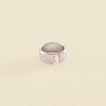 Bague large JADE - Cristal / Argenté - Bagues  | Agatha