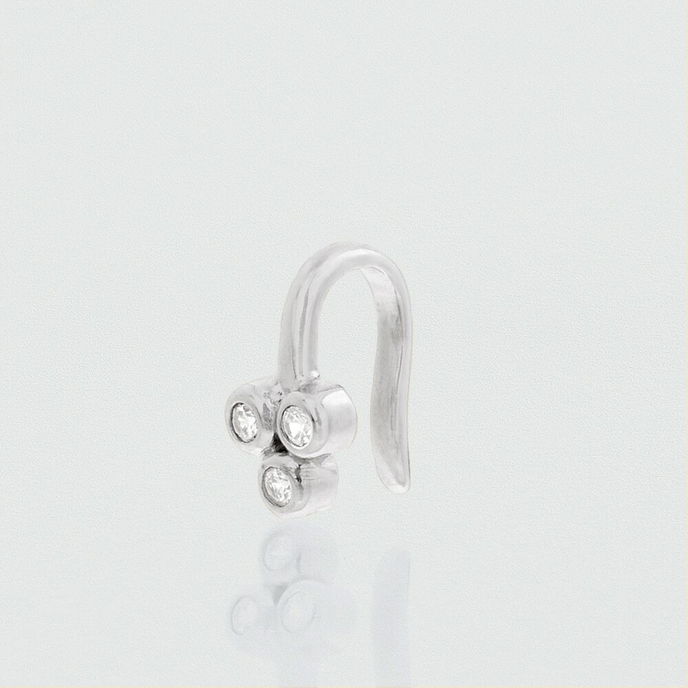 Piercing ear cuff BOLITAS - Argent&eacute; - Argent v&eacute;ritable  | Agatha