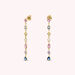 Boucles d'oreilles pendantes CASCADA - Multicolore / Doré - Boucles d'oreilles  | Agatha