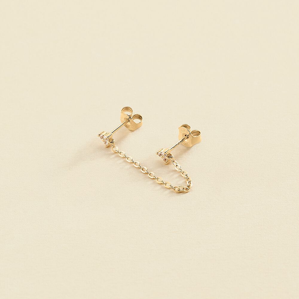 Piercing puce BONISIMO - Cristal / Doré - Piercings  | Agatha