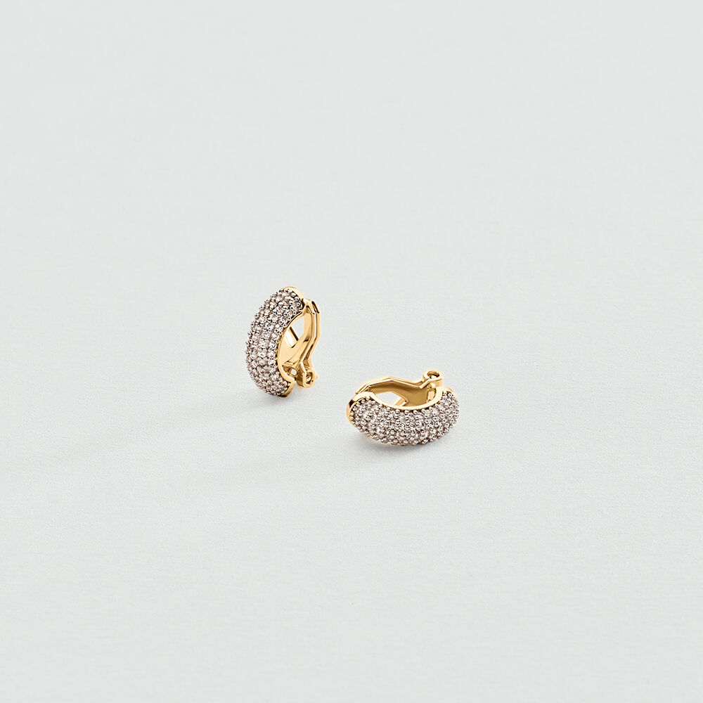 Boucles d'oreilles clips TURENNE - Cristal / Doré - Boucles d'oreilles clips  | Agatha