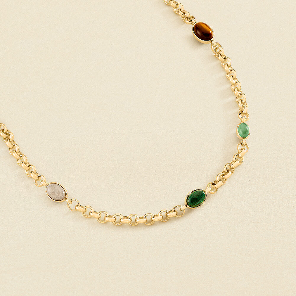 Sautoir RHEA - Multicolore / Dor&eacute; - Colliers fantaisie  | Agatha