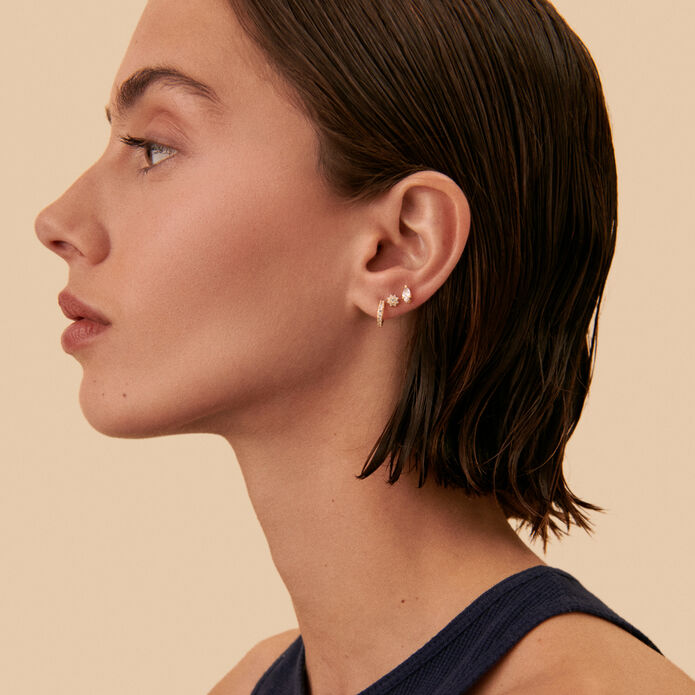 Piercing puce PARADIS - Cristal / Doré - Piercings  | Agatha