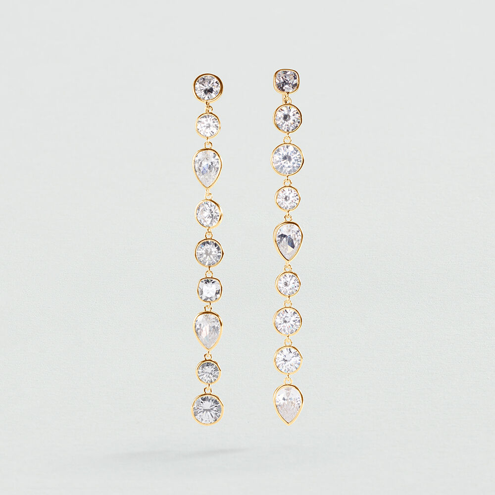 Boucles d'oreilles clips CANDY - Cristal / Dor&eacute; - Boucles d'oreilles clips  | Agatha