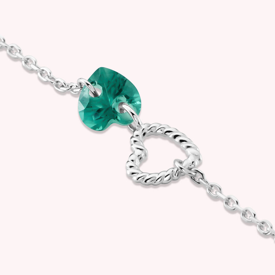 Bracelet souple BEGUIN - Vert / Argenté - Bracelets  | Agatha
