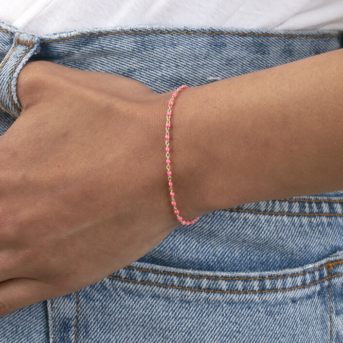 Bracelet souple SMARTY - Rose fluo - Bracelets  | Agatha