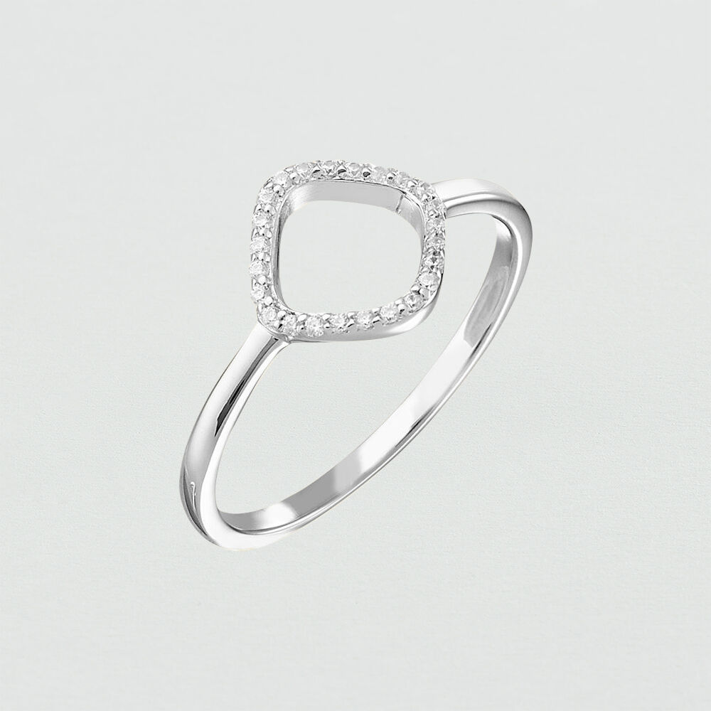 Bague fine SISSI - Cristal / Argent&eacute; - Bagues fines  | Agatha