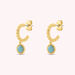 Créoles ALOHA - Amazonite - Boucles d'oreilles  | Agatha