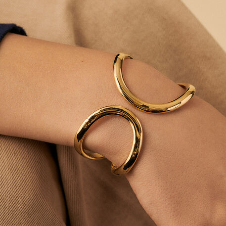 Manchette LINES - Doré - Bracelets  | Agatha