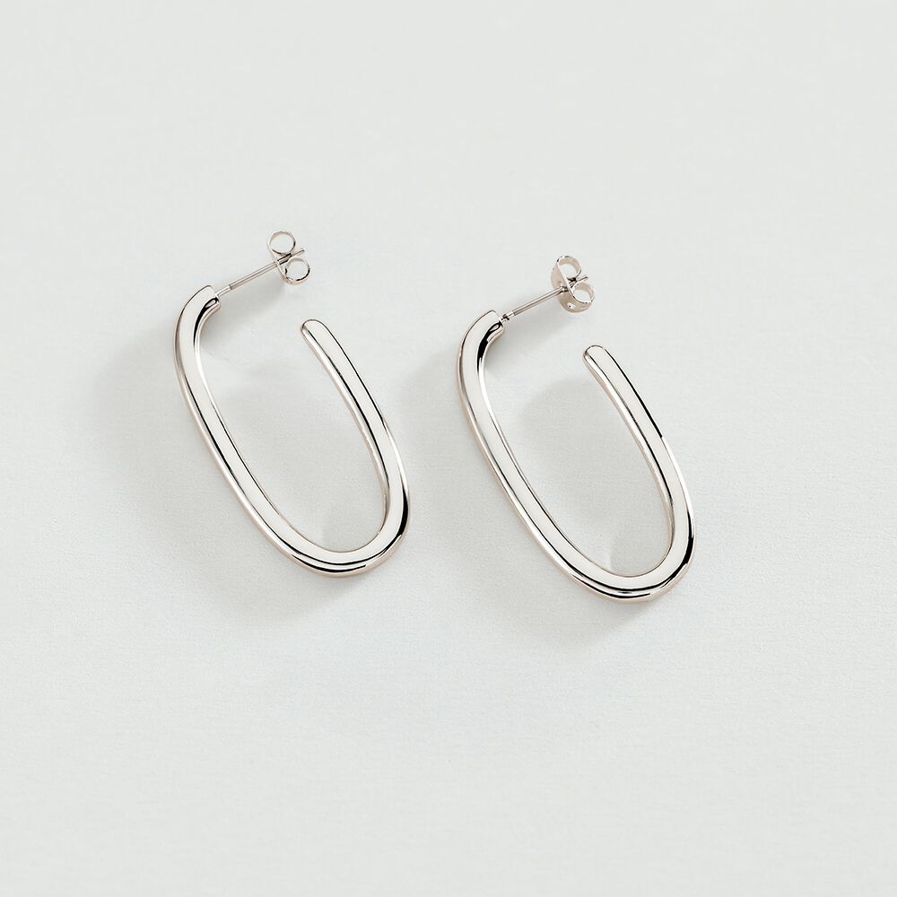Créoles CHAIN - Argenté - Boucles d'oreilles fantaisies  | Agatha