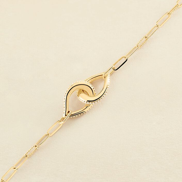 Bracelet souple GEMINI - Cristal / Doré - Bracelets  | Agatha