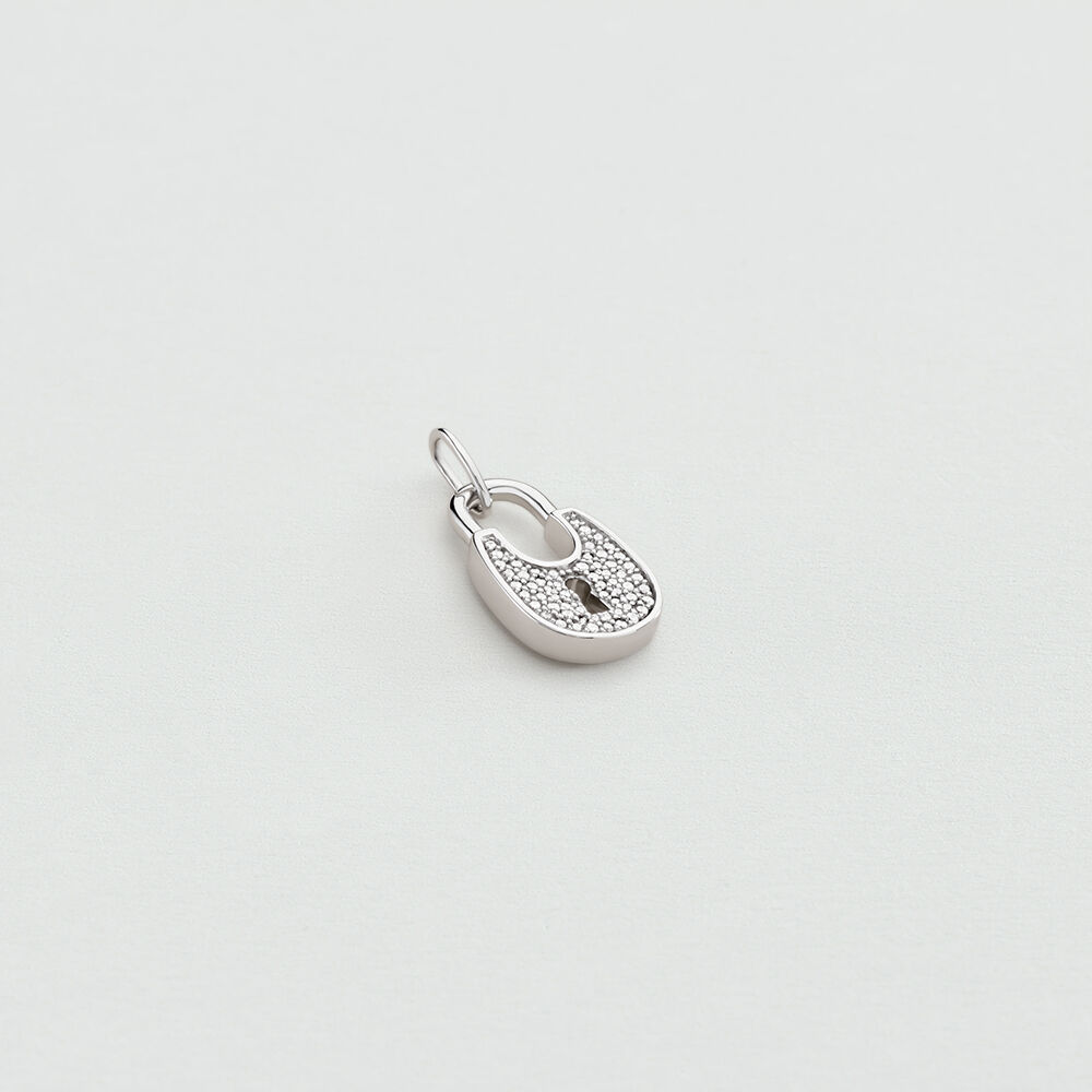 Pendentif PADLOCK - Cristal / Argenté - Outlet  | Agatha