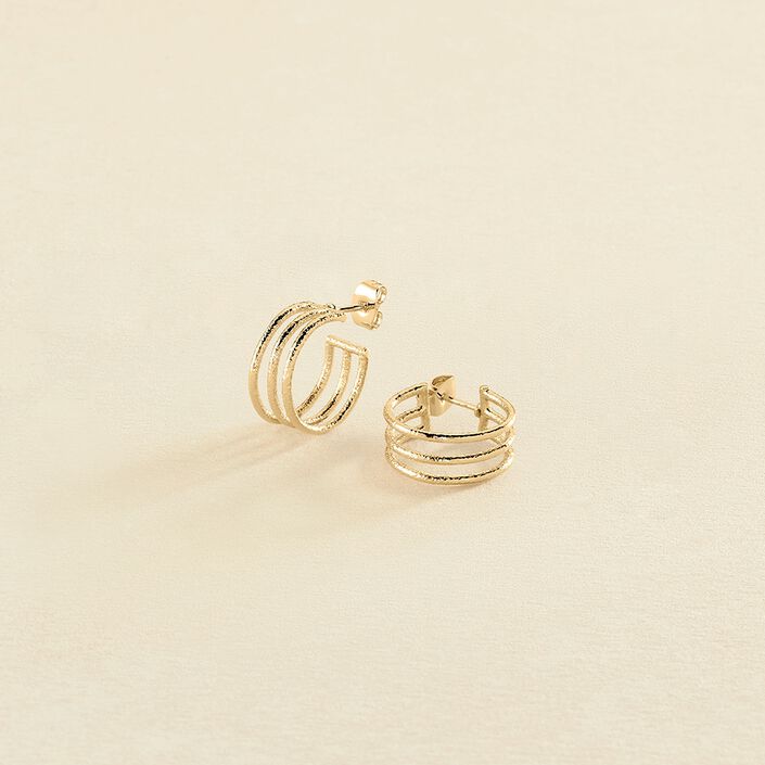 Créoles MAAT - Doré - Boucles d'oreilles  | Agatha
