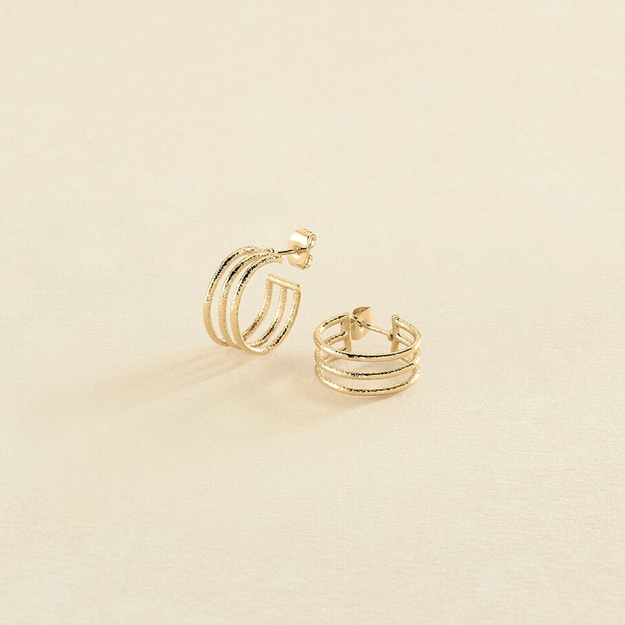 Créoles MAAT - Doré - Boucles d'oreilles  | Agatha