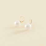 Boucles d'oreilles pendantes PEARLY - Perle / Doré - Boucles d'oreilles  | Agatha