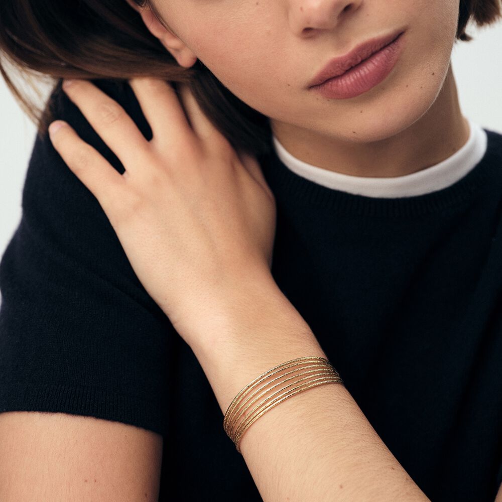 Manchette MAAT - Dor&eacute; - Bracelets fantaisie  | Agatha