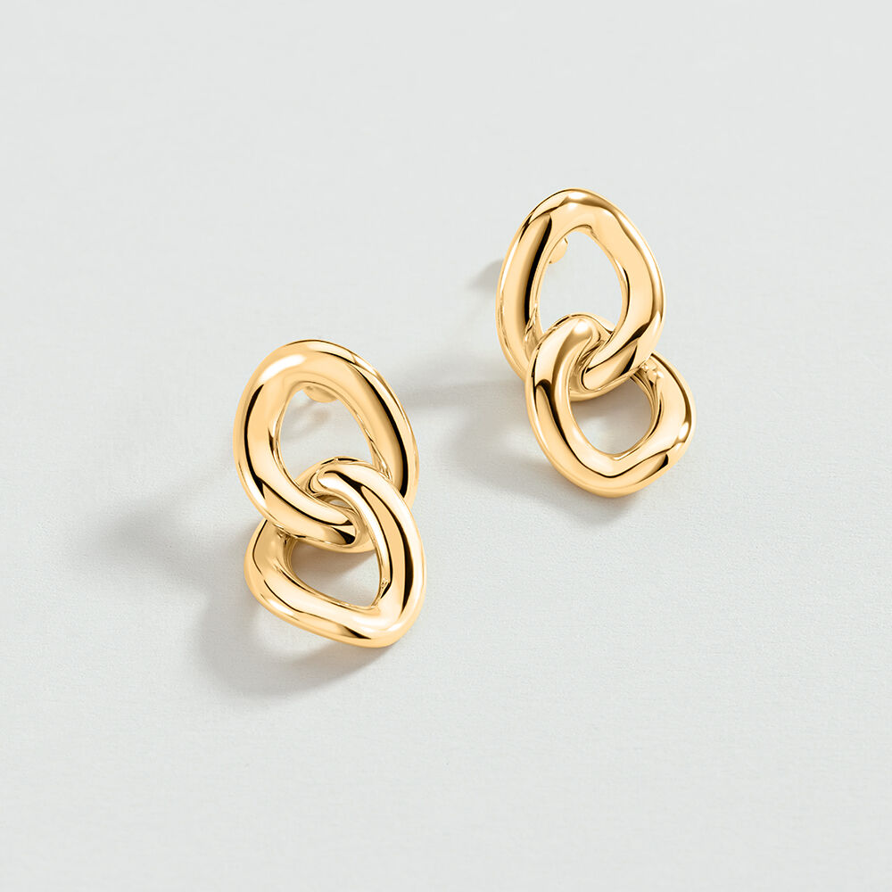 Boucles d'oreilles pendantes REAUMUR - Dor&eacute; - Boucles d'oreilles pendantes  | Agatha