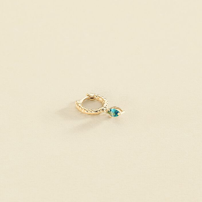 Piercing créole MAMBA - Turquoise / Doré - Piercings  | Agatha