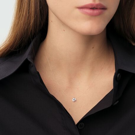 Collier ras du cou FIL MAGIQUE - Cristal / Argenté - Colliers  | Agatha