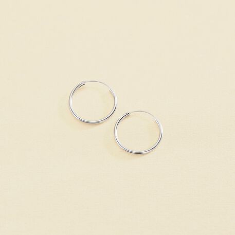 Créoles CREOLA - Argenté - Boucles d'oreilles  | Agatha