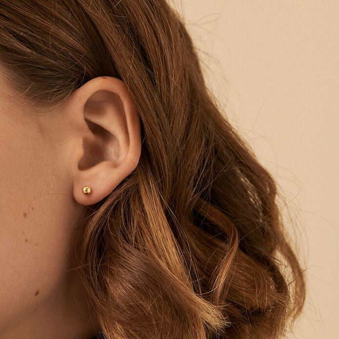 Boucles d'oreilles puces SOL - Doré - Boucles d'oreilles puces  | Agatha