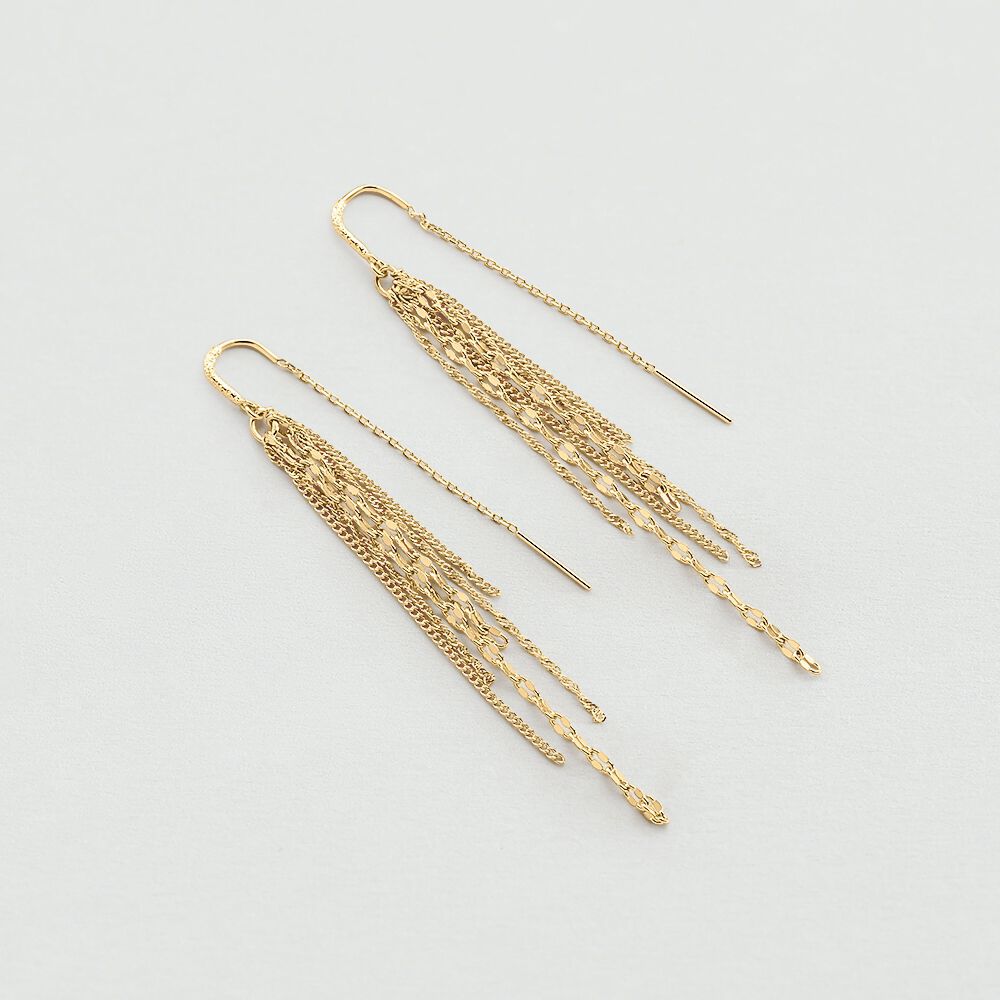 Boucles d'oreilles pendantes NEBET - Doré - Boucles d'oreilles fantaisies  | Agatha