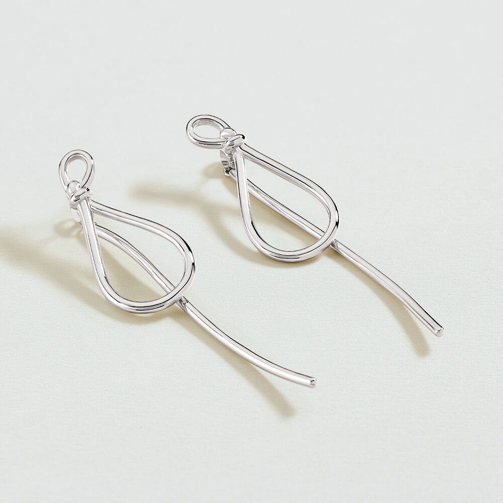 Boucles d'oreilles pendantes MAUDE - Argenté - Boucles d'oreilles fantaisies  | Agatha