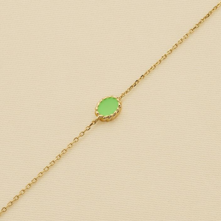 Bracelet souple ATMA - Onyx/ vert - Bracelets  | Agatha